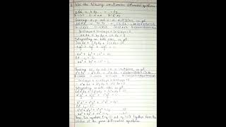 Solve the following simultaneous differential equations adxbcyzbdycazxcdzabxy [upl. by Norehc]