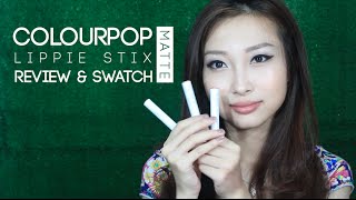 Colourpop Lippie Stix Matte ♡ Review amp Swatch [upl. by Othilie]