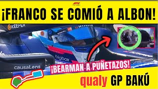 F1 QUALY BAKÚ FRANCO COLAPINTO 9 SE COMIÓ A ALBON Y BEARMAN SERGIO PÉREZ 4 LA VICTORIA ES POSIBLE [upl. by Garlan]