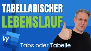 Einfacher tabellarischer Lebenslauf in Word Online Microsoft 365 [upl. by Akciret]