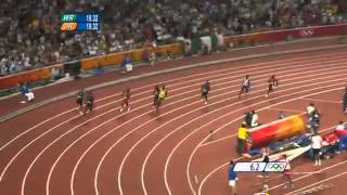 3rd 200m World Record  Usain Bolt 2008 Beijing 1930 [upl. by Atcliffe342]