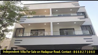 52Lac Urgent Independent Villa SaleGetting Monthly Rent 18000 located Hadapsar RoadCal 8668271060 [upl. by Asteria]