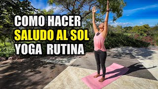 Como hacer el Saludo al Sol Versión Rápida  Rutina de Yoga para Principiantes [upl. by Ibur111]