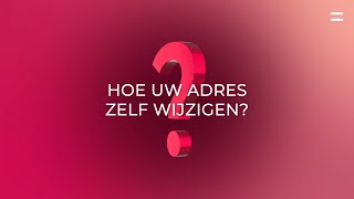 Belfius Mobile  Hoe uw adres zelf wijzigen [upl. by Ralyat]