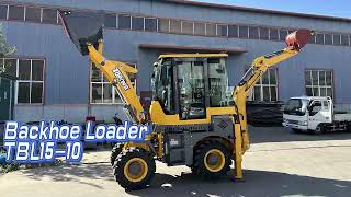 TOPONE Backhoe Loader Mini Excavator 1Ton Hydraulic Wheel Loaders TBL1510 Diesel Front end loaders [upl. by Nillek]