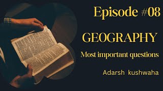 E08MCQs  Geography  NDACDSNTPCSSC  other competitive exams [upl. by Iseabal]