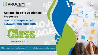 Aplicación de una gestión de proyectos e ISO 9001 masterclass [upl. by Ardnasac]