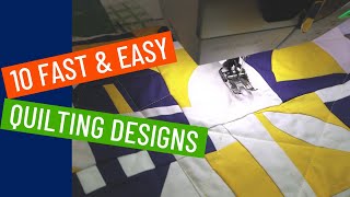 🏅 🥳 10 Fast amp Easy Quilting Designs  Finish Your Quilt [upl. by Mikes682]