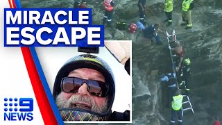 Elderly man miraculously survives paraglider crash  9 News Australia [upl. by Rogozen956]