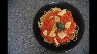 Fresh Tomato Spaghetti with Truffle Sauce [upl. by Anialeh]