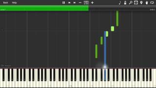 言の葉の庭  A Rainy Morning Main Title Piano Tutorial Synthesia [upl. by Saleme]