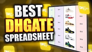 BEST DHGate Spreadsheet 2024 TRUSTED SELLERS [upl. by Ayat]