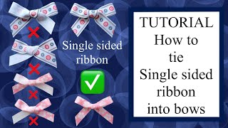 🎀 🎁 How to Tutorial Tie a perfect bow with single sided ribbon cardmaking grosgrain satin christmas [upl. by Fuld751]