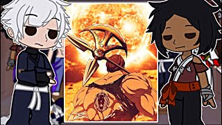 Jigokuraku React to Escanor  Nanatsu no Taizai  Gacha React [upl. by Atilemrac52]