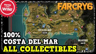 Far Cry 6 Costa Del Mar All Collectibles Weapons  Gear  USB  Roosters  Criptograma  Idols [upl. by Jones]