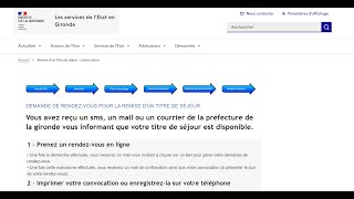 Comment prendre un rendezvous chez la Pref remise titre séjour [upl. by Packton]