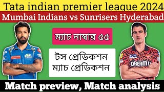 Mi vs Srh match prediction  ipl 2024 match no 55 Mi vs Srh match prediction  toss prediction [upl. by Jecoa987]