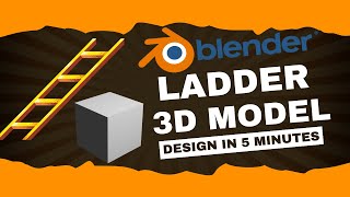 Blender Tutorial  Design a 3D Ladder  Array Modifier  English [upl. by Rhodia176]