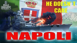 NAPOLI The Most Insane Italian Battlecruiser  World Of Warships Gameplay [upl. by Bronder]