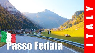 Driving in Italy 4K Dolomites Passo Fedaia [upl. by Ekard101]