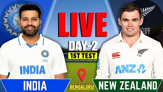 India vs New Zealand 1st Test Day 2  IND vs NZ Live Match  Live Cricket Match Today  Session 2 [upl. by Truk435]