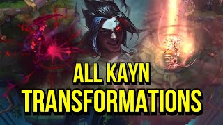 ALL KAYN SKINS 2022  Including Nightbringer Kayn Prestige Edition [upl. by Nueoht830]