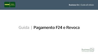 Credem Business On  Pagamento F24 e Revoca [upl. by Besnard410]