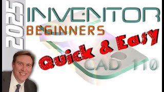 E1 Autodesk Inventor 2025  Basic Modeling for Beginners Tutorial with Training Guide [upl. by Bazluke139]