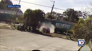 Horrifying video 1 dead 3 injured after Brightline slams into SUV in Melbourne [upl. by Mert]