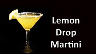 Lemon Drop Martini Cocktail Drink Recipe [upl. by Maryrose]