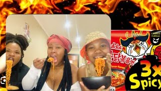 Hot Spicy Noodle Challenge3x HOT ft BreeampRose [upl. by Roehm726]