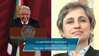 Carmen Aristegui responde a quotataquequot de AMLO por tuit del caricaturista Helio Flores [upl. by Mccormick]