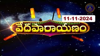 వేదపారాయణం  Vedaparayanam  Tirumala  11112024  SVBC TTD [upl. by Heigho]