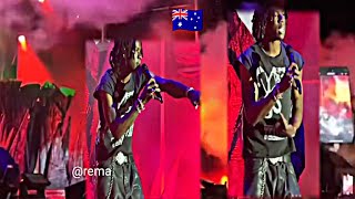 rema live in Australia at PROMISE LAND festival making Africans proud with his new songs [upl. by Brooks]