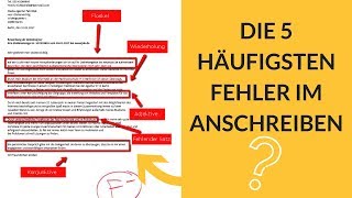 Motivationsschreiben formulieren  5 häufige FEHLER im Anschreiben [upl. by Servetnick]