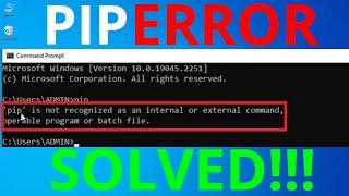 SOLVED pip is not recognized as an internal or external command [upl. by Anoniw]