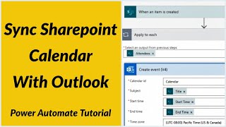 Power Automate Sync SharePoint Calendar with outlook office 365 [upl. by Ecitnirp]