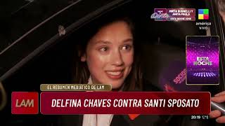 Delfina Chaves estalló contra Santiago Sposato en medio de una nota quotNo voy a entrar en tu juegoquot [upl. by Ahcsropal]