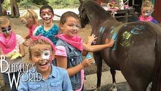 We Painted a Horse  Blakelys Birthday Party [upl. by Ydor]