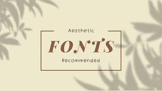 Aesthetic Fonts dafont Minimalist  retro  popular  underrated  video editing must haves [upl. by Eresed]