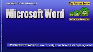 Microsoft Word  How to design numbered lists and paragraphs [upl. by Willi676]