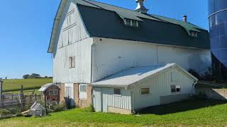 A gambrel roof barn and a brick house When I picture a Wisconsin farm this is it [upl. by Euqinotna403]