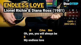 Endless Love  Lionel Richie amp Diana Ross 1981 Easy Guitar Chords Tutorial with Lyrics [upl. by Refotsirc]