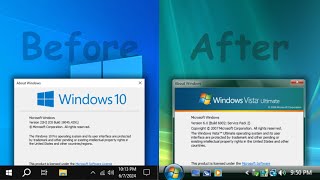 How to transform Windows 10 into Windows Vista [upl. by Ybloc]