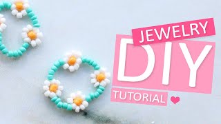 DIY Tutorial  Kralen bloem met rocailles  Zelf sieraden maken [upl. by Gonyea]