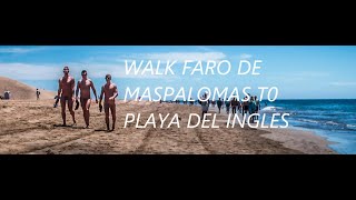 Walk from Maspalomas Beach to Playa del Ingles December2019 Gran Canaria [upl. by Ilyah]