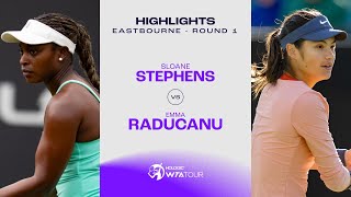 Sloane Stephens vs Emma Raducanu  2024 Eastbourne Round 1  WTA Match Highlights [upl. by Eilyak262]