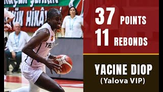 Turquie  Yacine Diop récidive avec 37 points et 11 rebonds 6e journée TKBL [upl. by Akirahs]