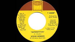 1973 HITS ARCHIVE Superstition  Stevie Wonder a 1 recordstereo 45 [upl. by Nhguavahs906]