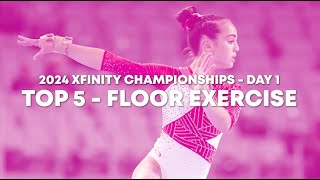 Top 5 Routines  Floor Exercise  Junior Women Day 1  2024 Xfinity US Championships [upl. by Faso]